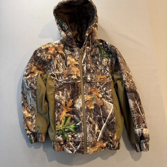 Habit Youth Medium Real Tree Camo Bomber Jacket - Insulated & Waterproof - Picture 2 of 11